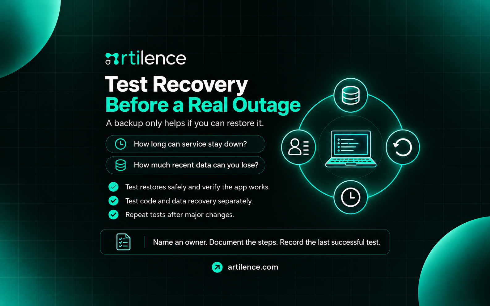Test Recovery Before a Real Outage