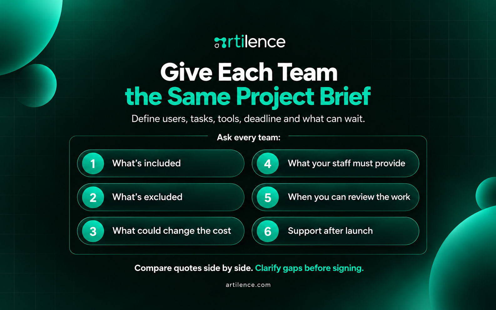 Give Each Team the Same Project Brief